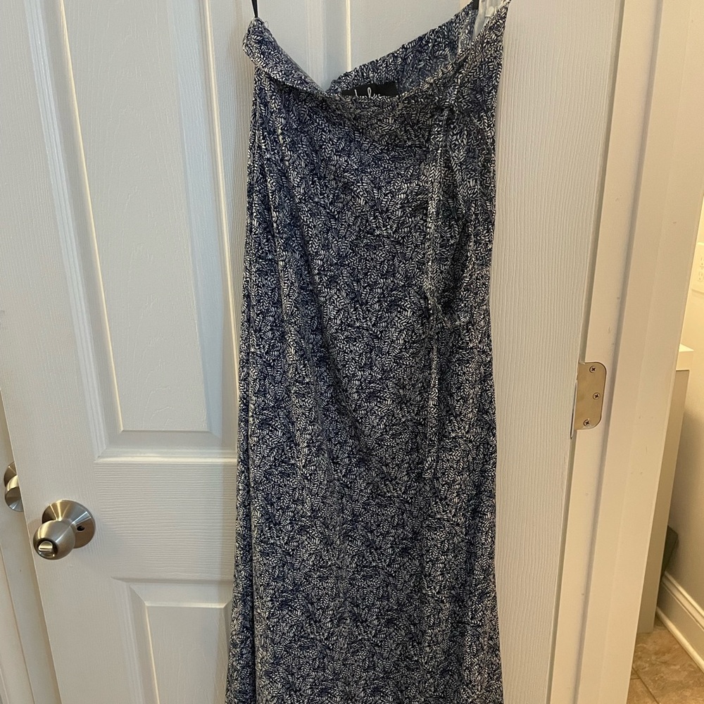 Lulus floral faux wrap maxi -WORN ONCE EUC